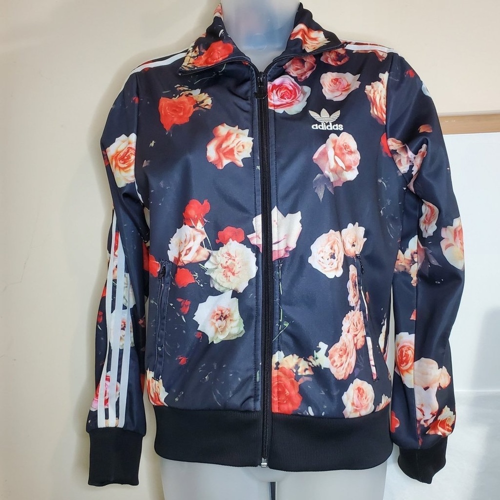 Adidas Originals Firebird Floral Roses Track Jacket Small